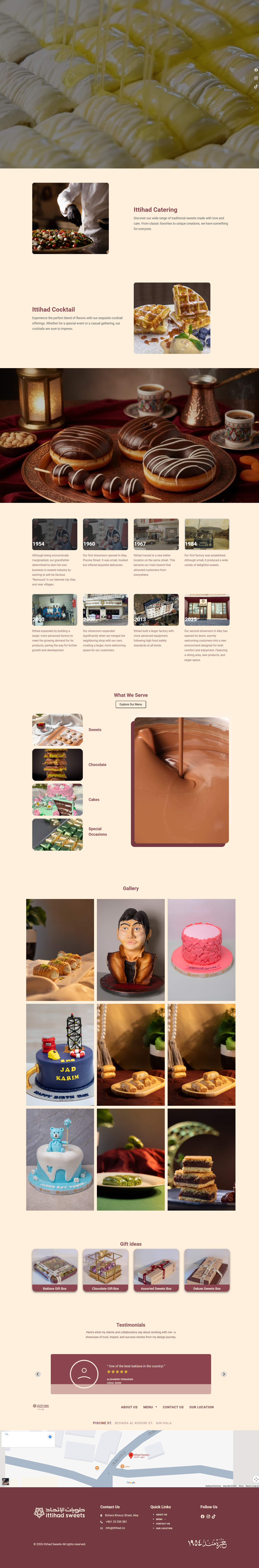 ITTIHAD sweets website preview